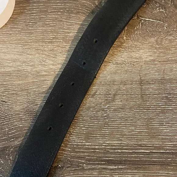 Ted Baker London Black Woven Basket Weave Design Leather Belt Sz 36 Mens